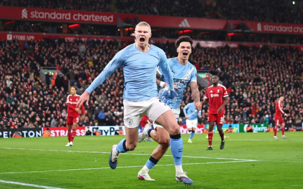 Haaland marca nos acréscimos, Manchester City vence Liverpool e segue a seis pontos do Arsenal Haaland marca nos acréscimos, Manchester City vence Liverpool e segue a seis pontos do Arsenal